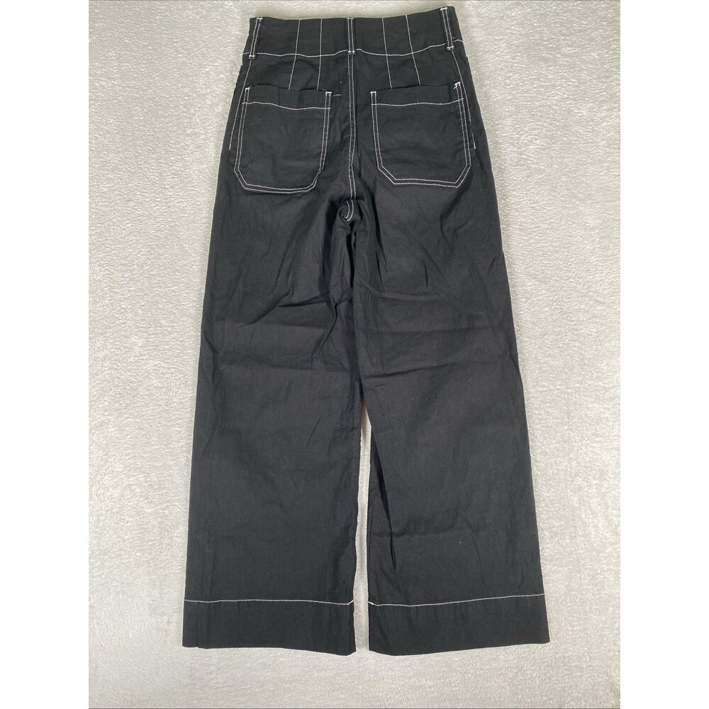 Maeve Colette Wide Leg Pants Size 27 Magic Fabric Black Cropped Stretch - Picture 8 of 8